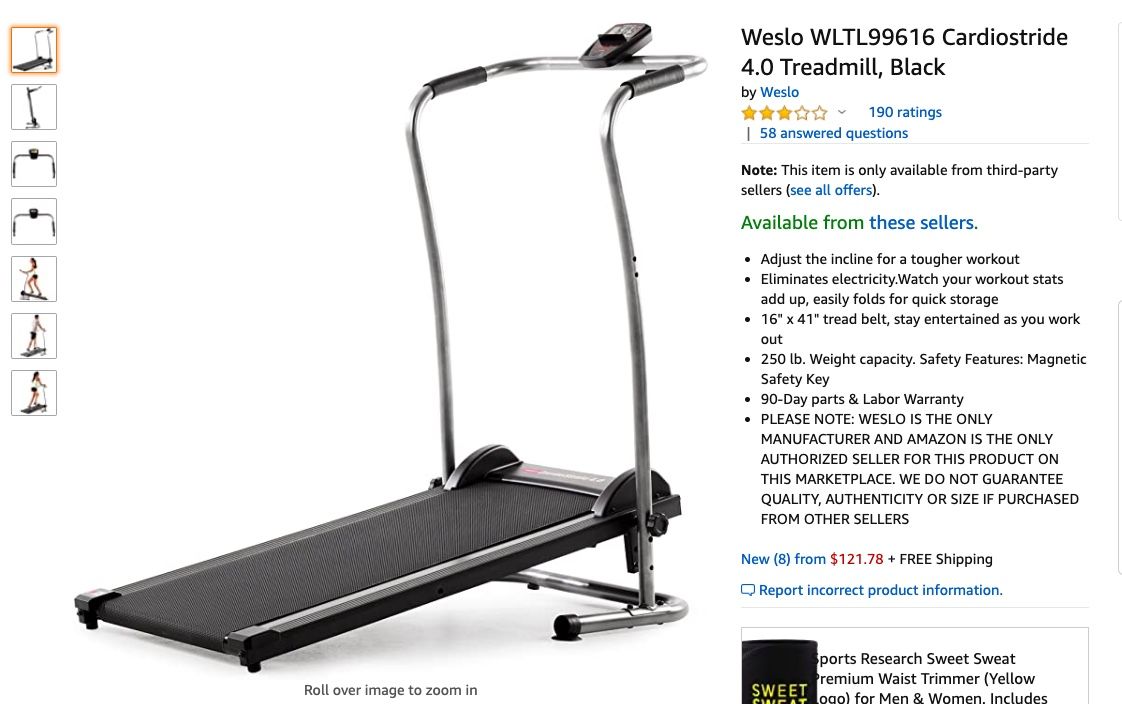 Welso treadmill Manual
