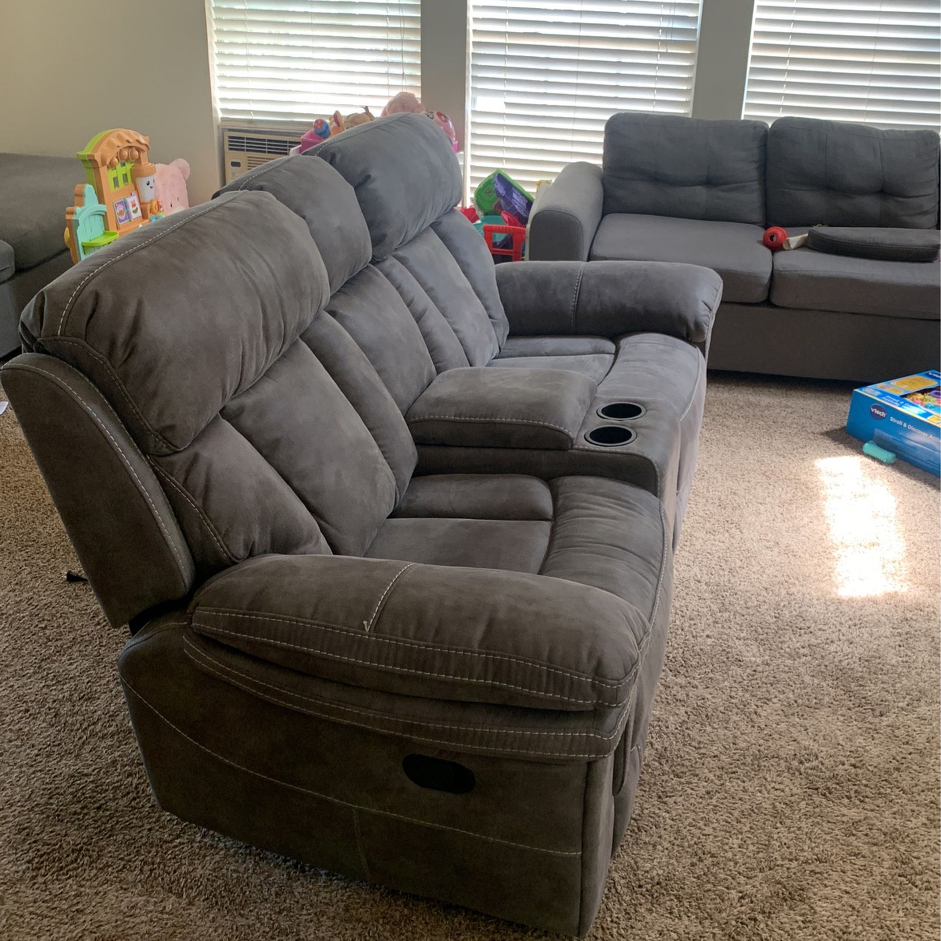 Recliner/ Rocking Chair With USB Charging Ports And Storage