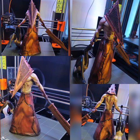3d Printed/ Hand Painted Pyramid Head Silent Hill Gaming Decor