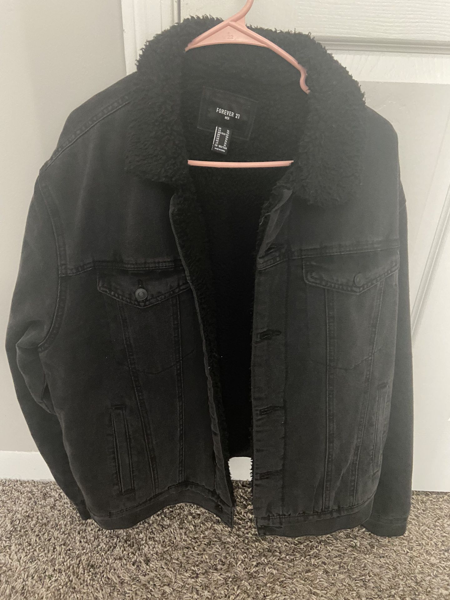 Black Denim Jacket Warm Inside