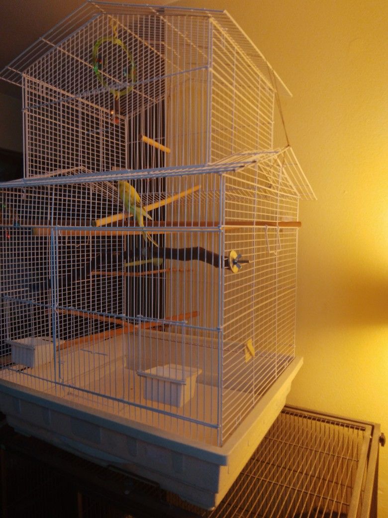 Huge Bird Cage About 3 Feet Tall