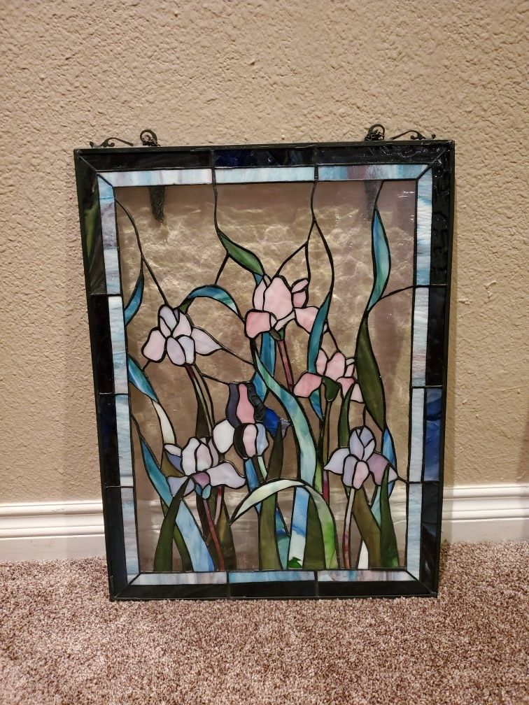 Stained glass hanging