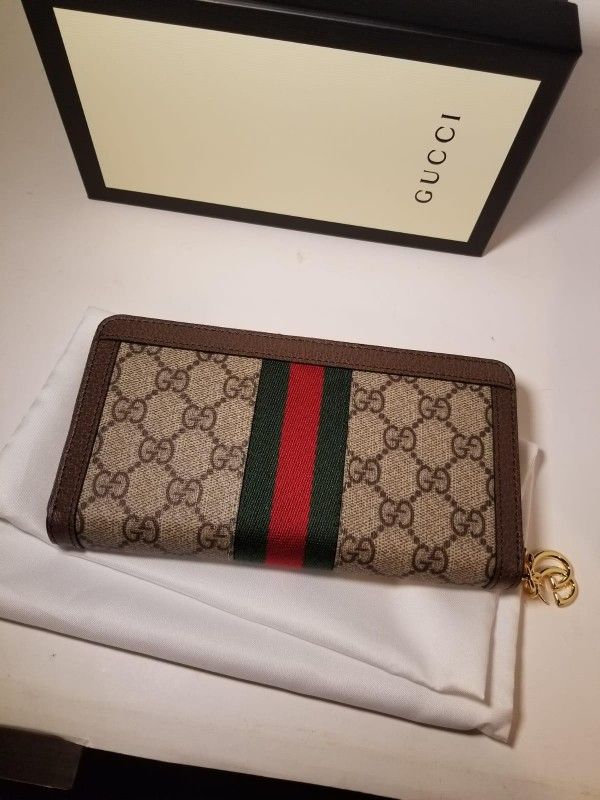 Gucci Ophidia Brown GG Supreme Wallet
