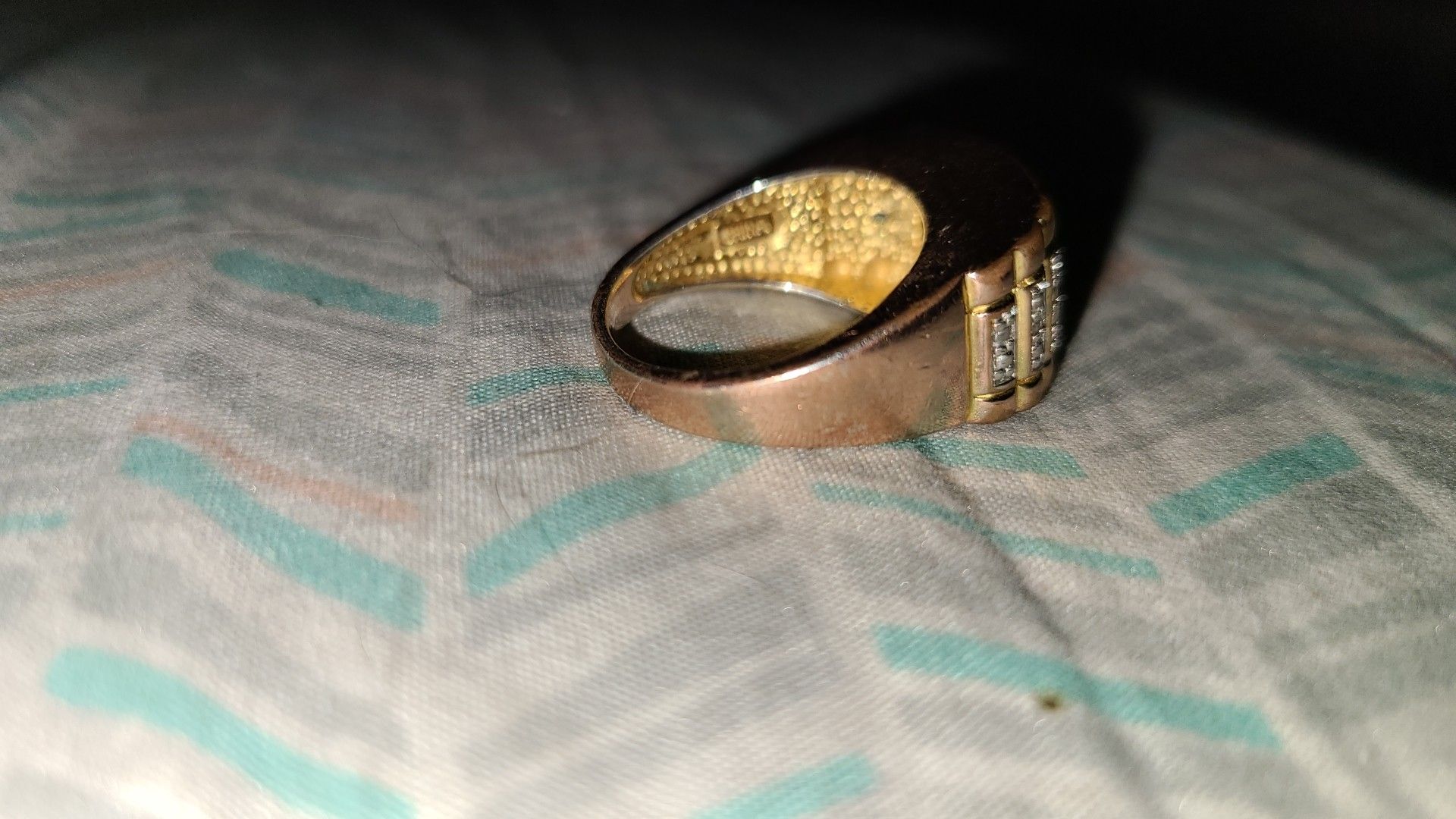 10k solid gold real onyx simulated diamonds