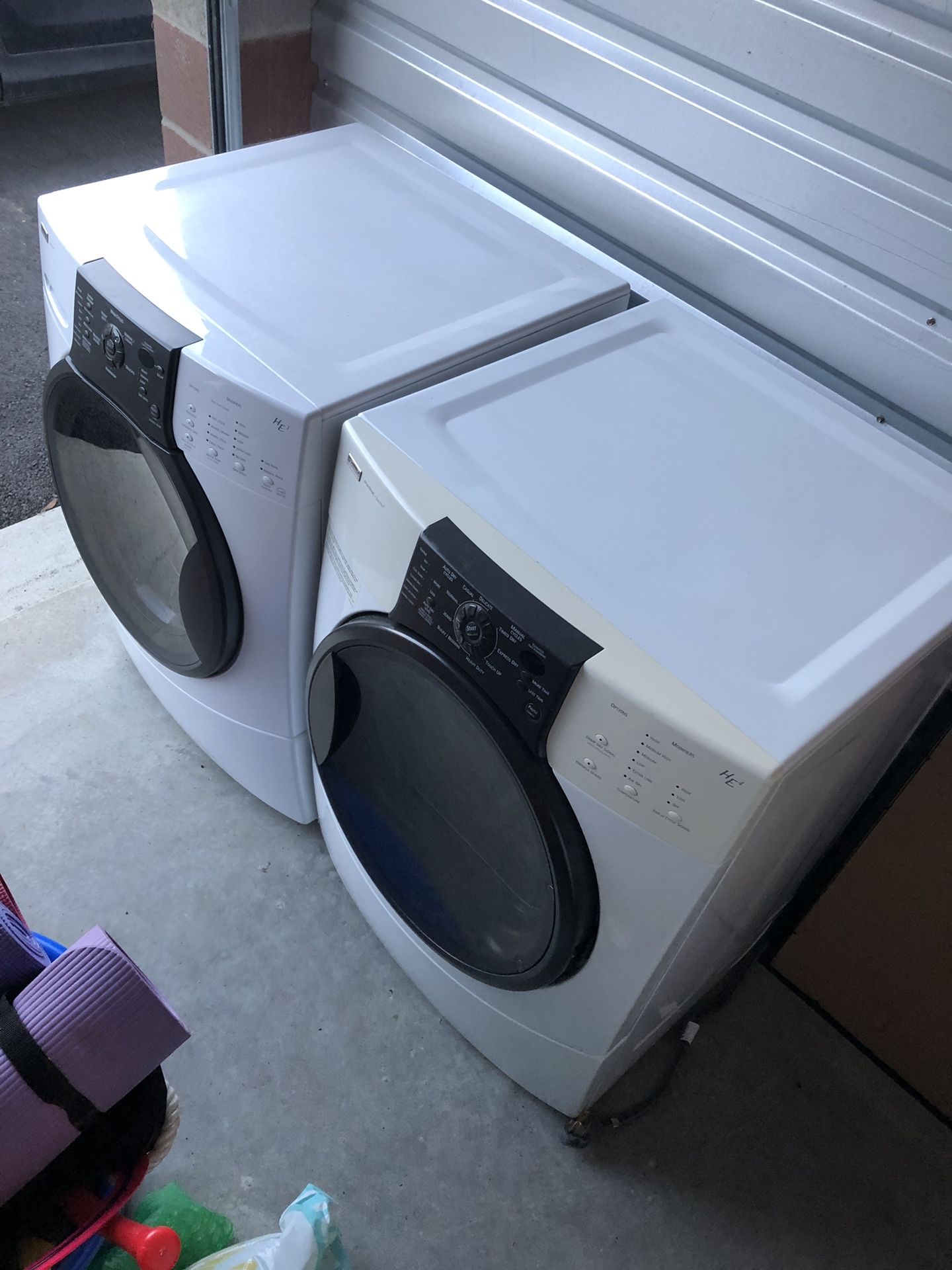 Kenmore front loader Washer and Dryer, front load, used in good