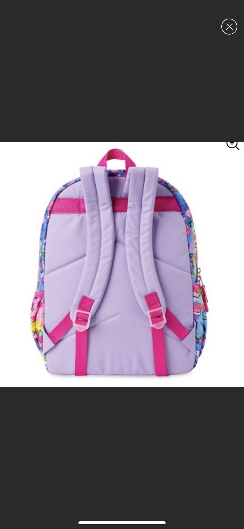 Girls Quilted Conversation Backpack