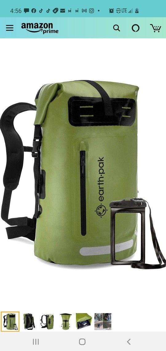 $35 EARTH •PAK WATERPROOF BACKPACK