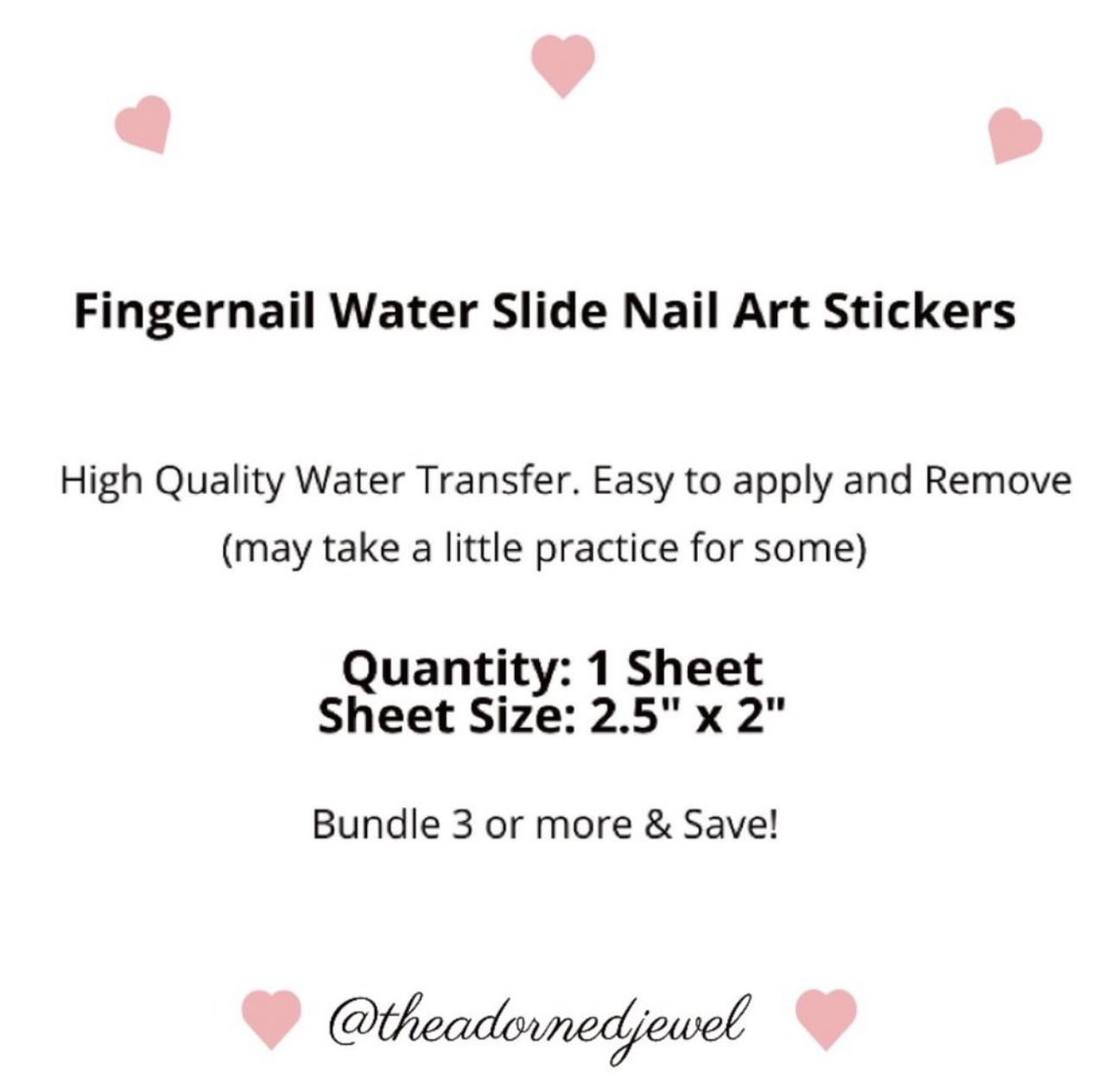 Fingernail Art Water Slide Transfer Nail Stickers