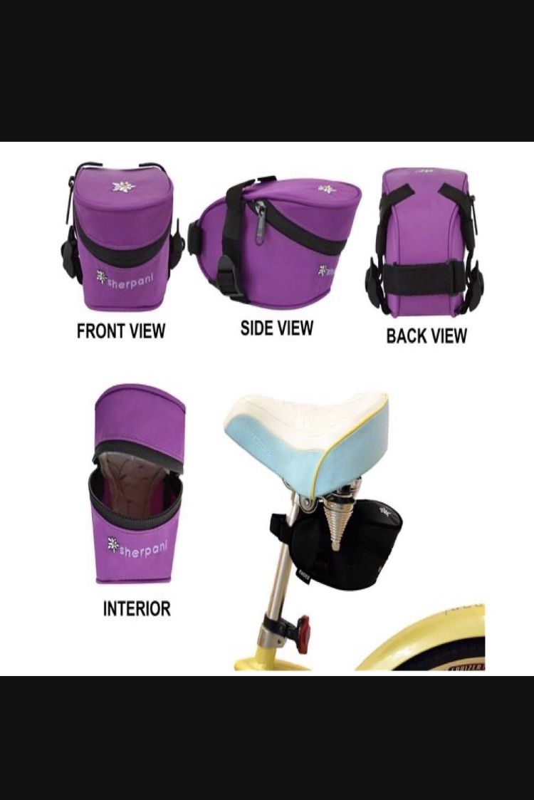 Sherpani purple flower Daisy bike seat bag/ messenger bag/ saddle bag
