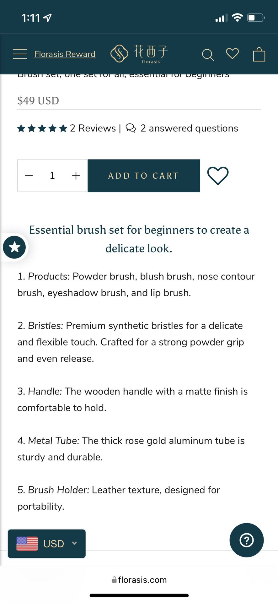 Florasis Makeup Brush Set