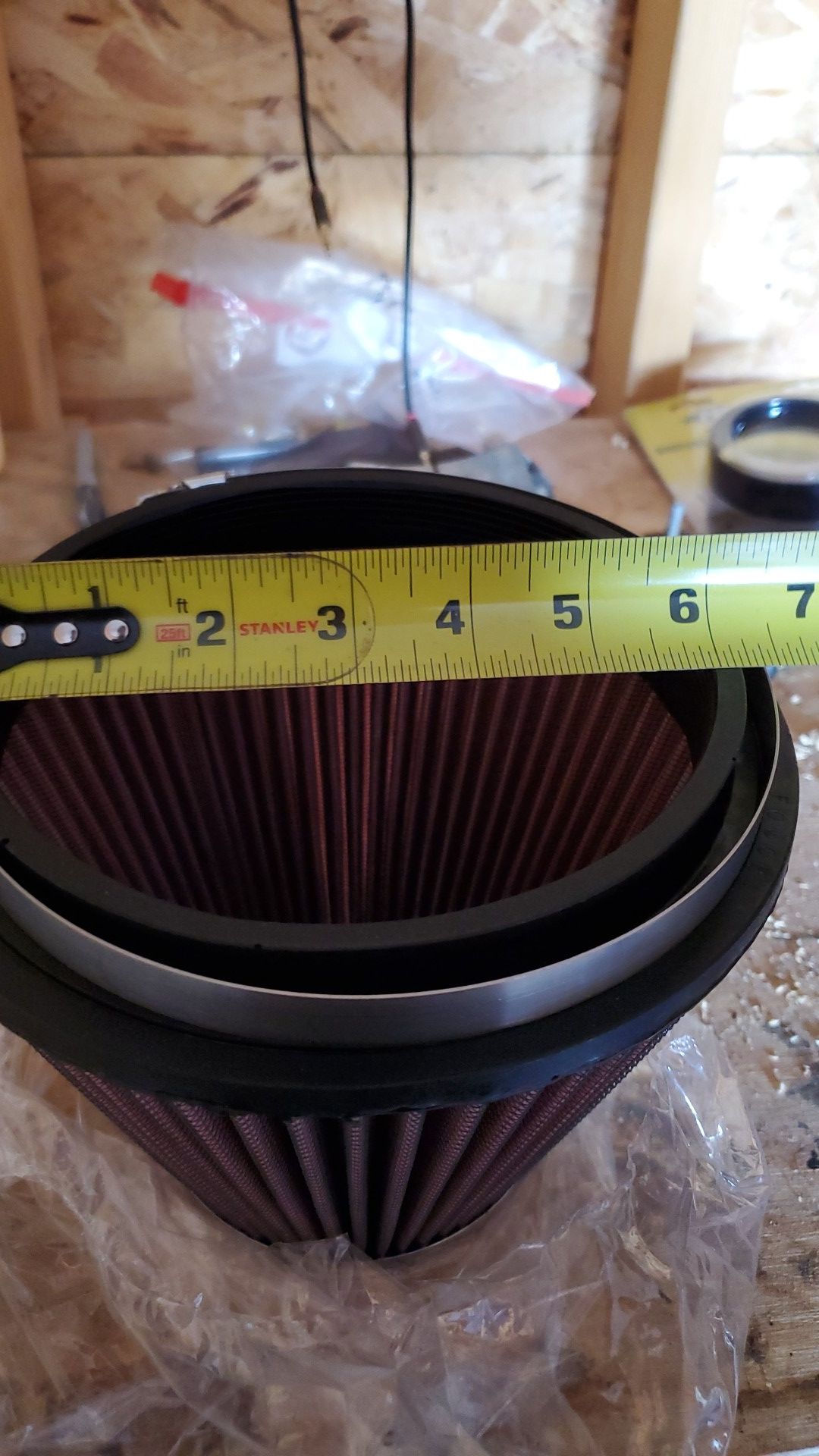 K&N 6" washable air filter