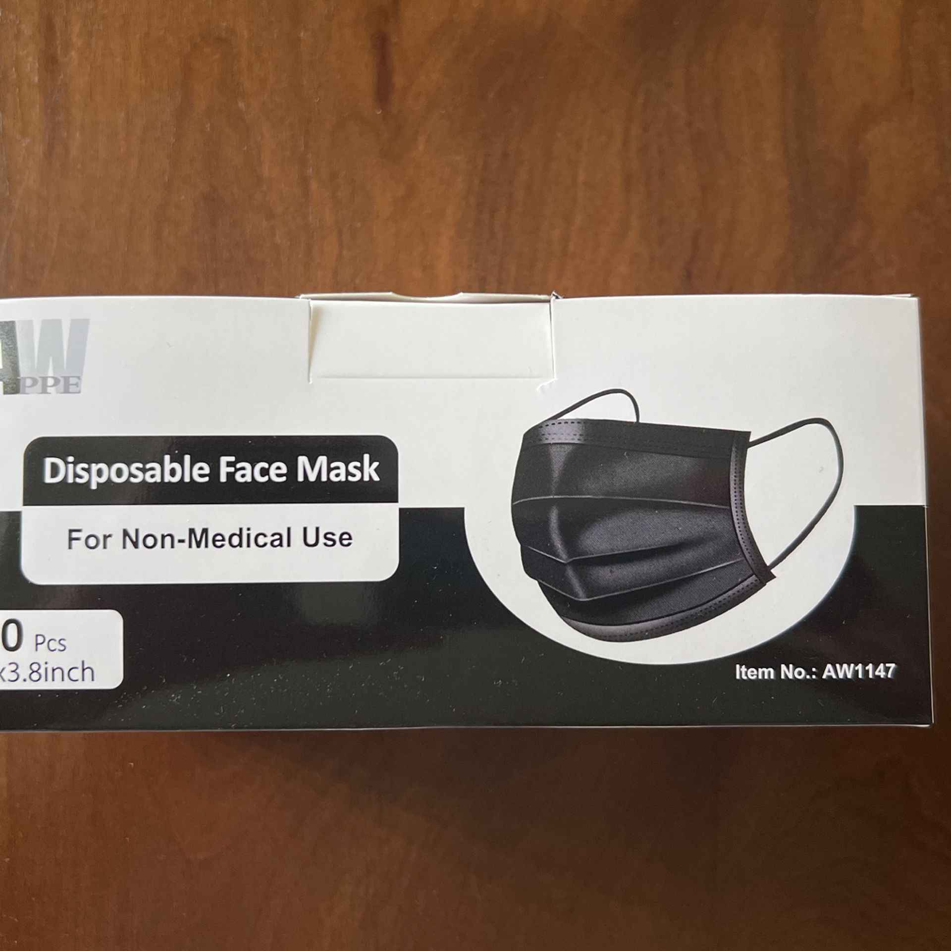 3 Ply Disposable Face Masks - Black/WHITE Pick Up Tarzana !