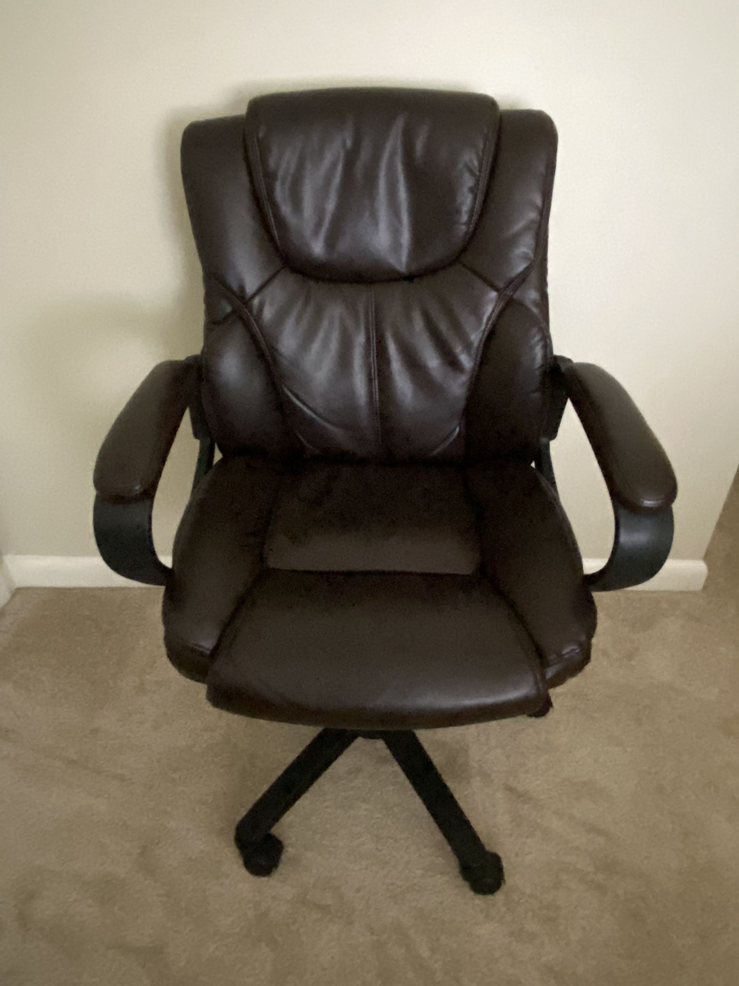 Office Chair (Dark Brown with Wheels)