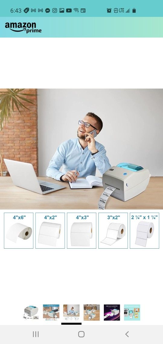 $85 COOPATY SHIPPING LABEL PRINTER