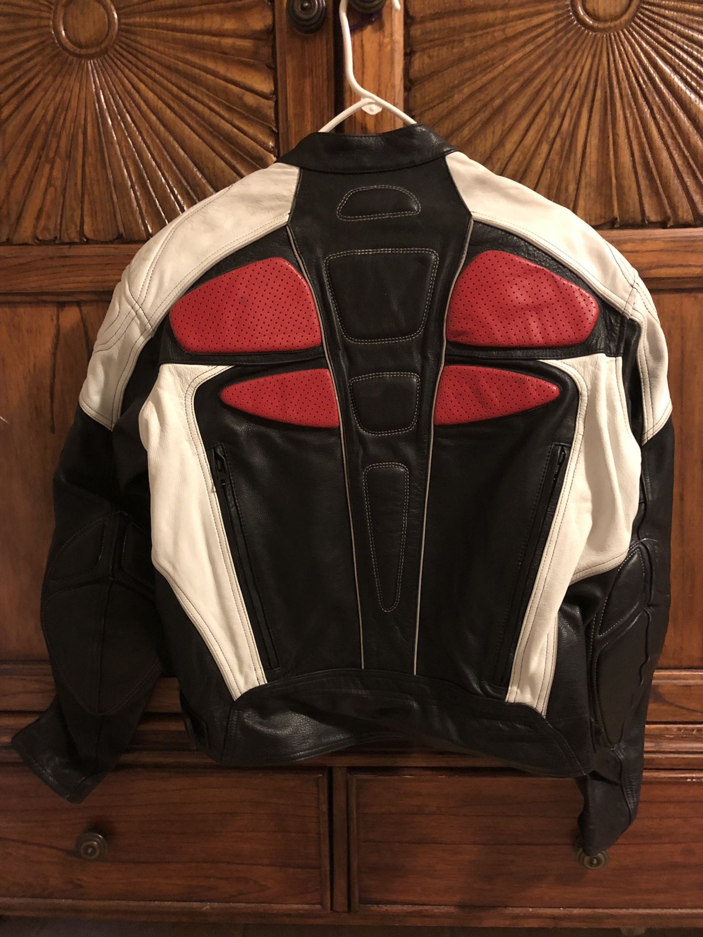 Leather motorcycle jacket