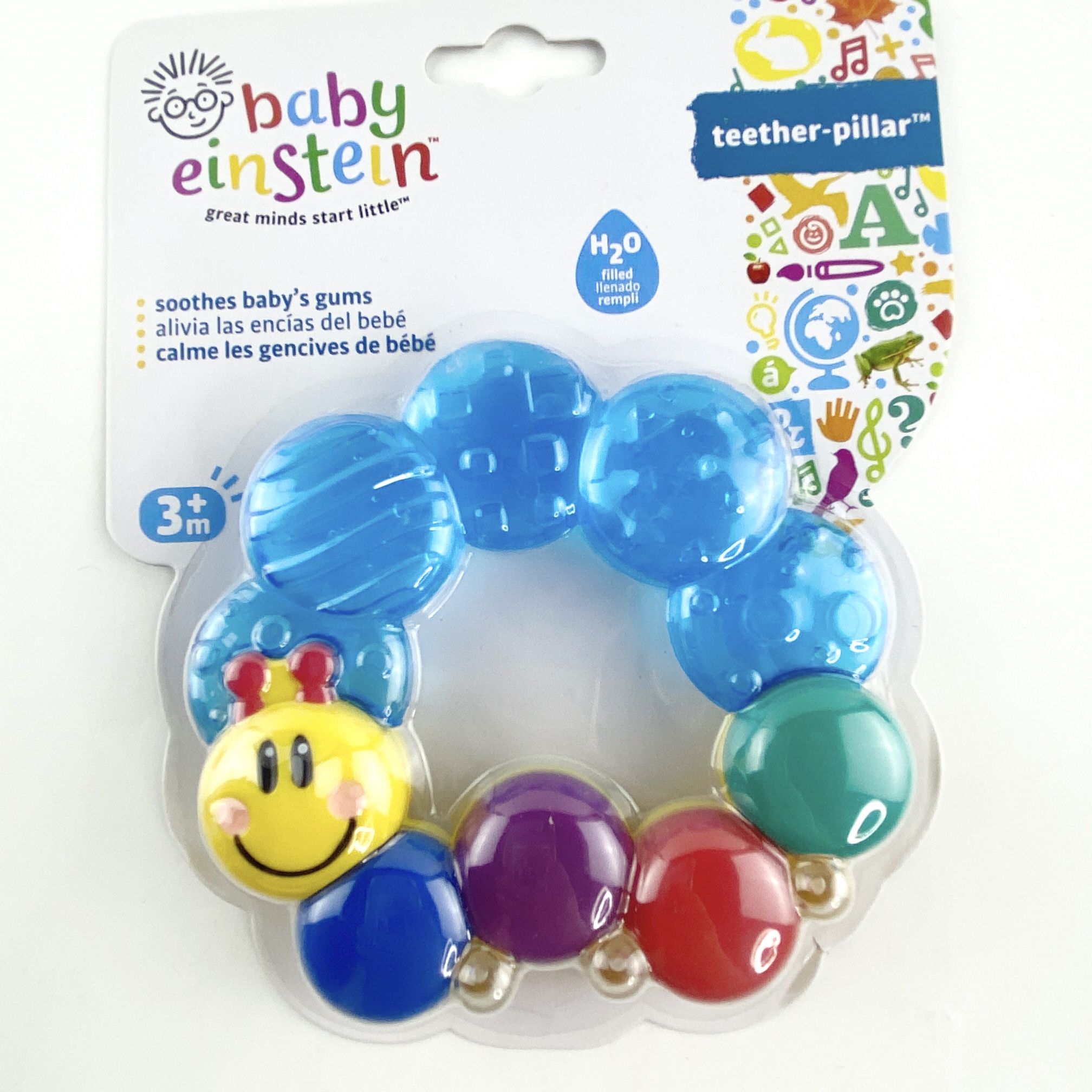 Baby Einstein Colorful Teether-Pillar Rattle Cool Refrigerated Teething Toy NEW