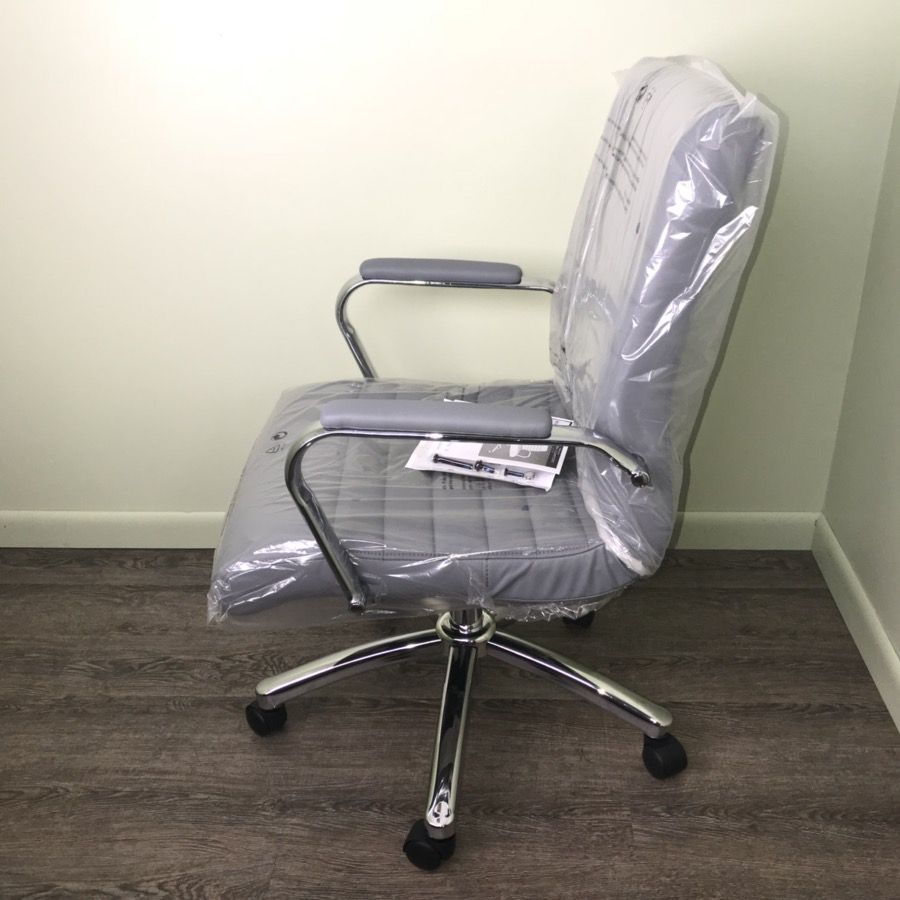 Realspace Modern Comfort Series Winsley MidBack Bonded Leather Office