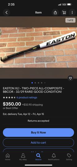 Rare Easton XL1 33/30 -3 Composite BBCOR Baseball Bat Thumbnail