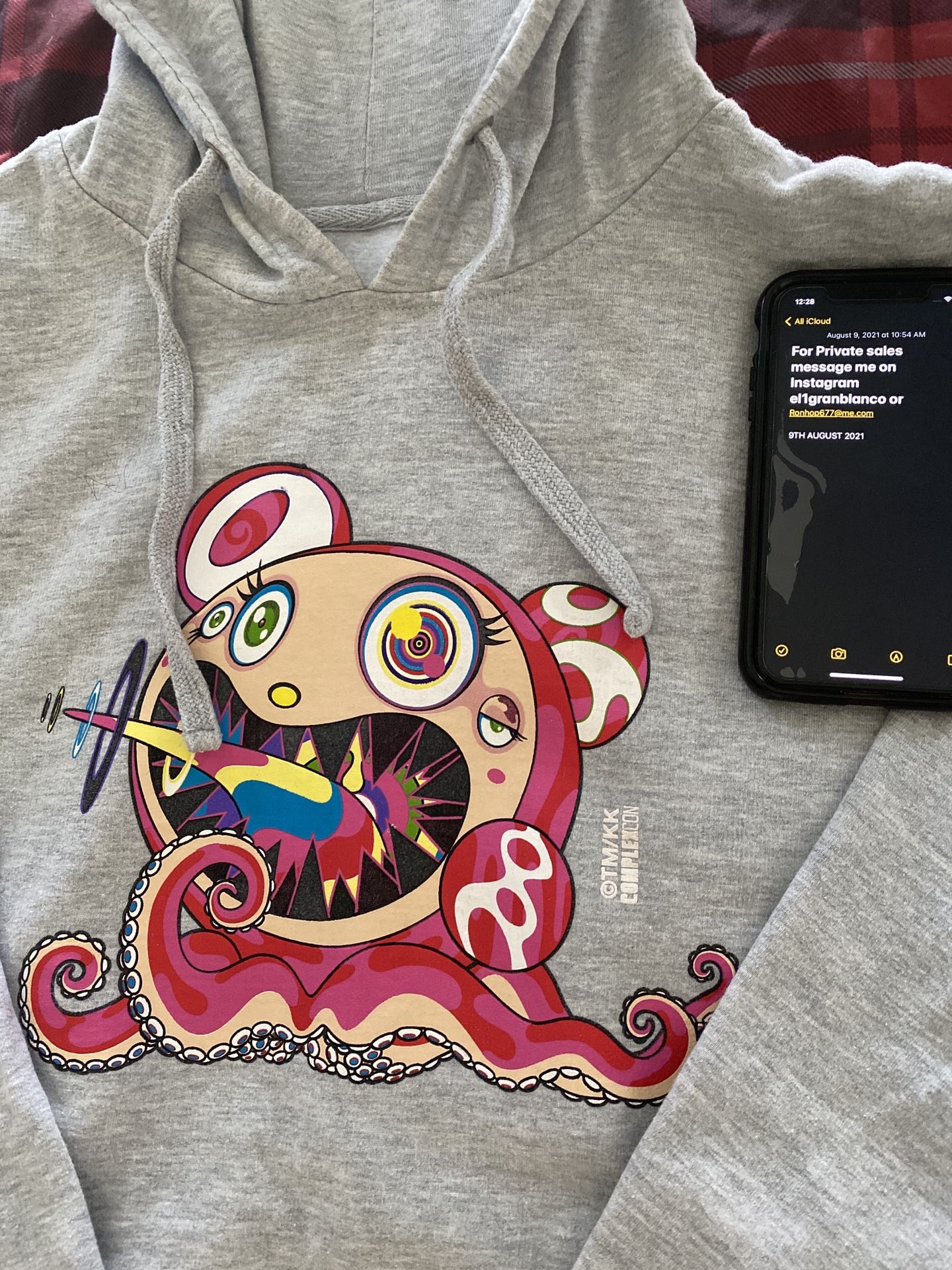 Takashi Murakami Complexcon 2017 Hoodie Mr Dob Dobtopus Logo Long Beach Size L