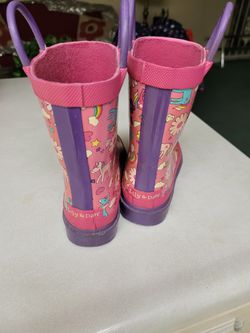Lily and Dan unicorn  Rain boots Size 9 - 10 kids Thumbnail