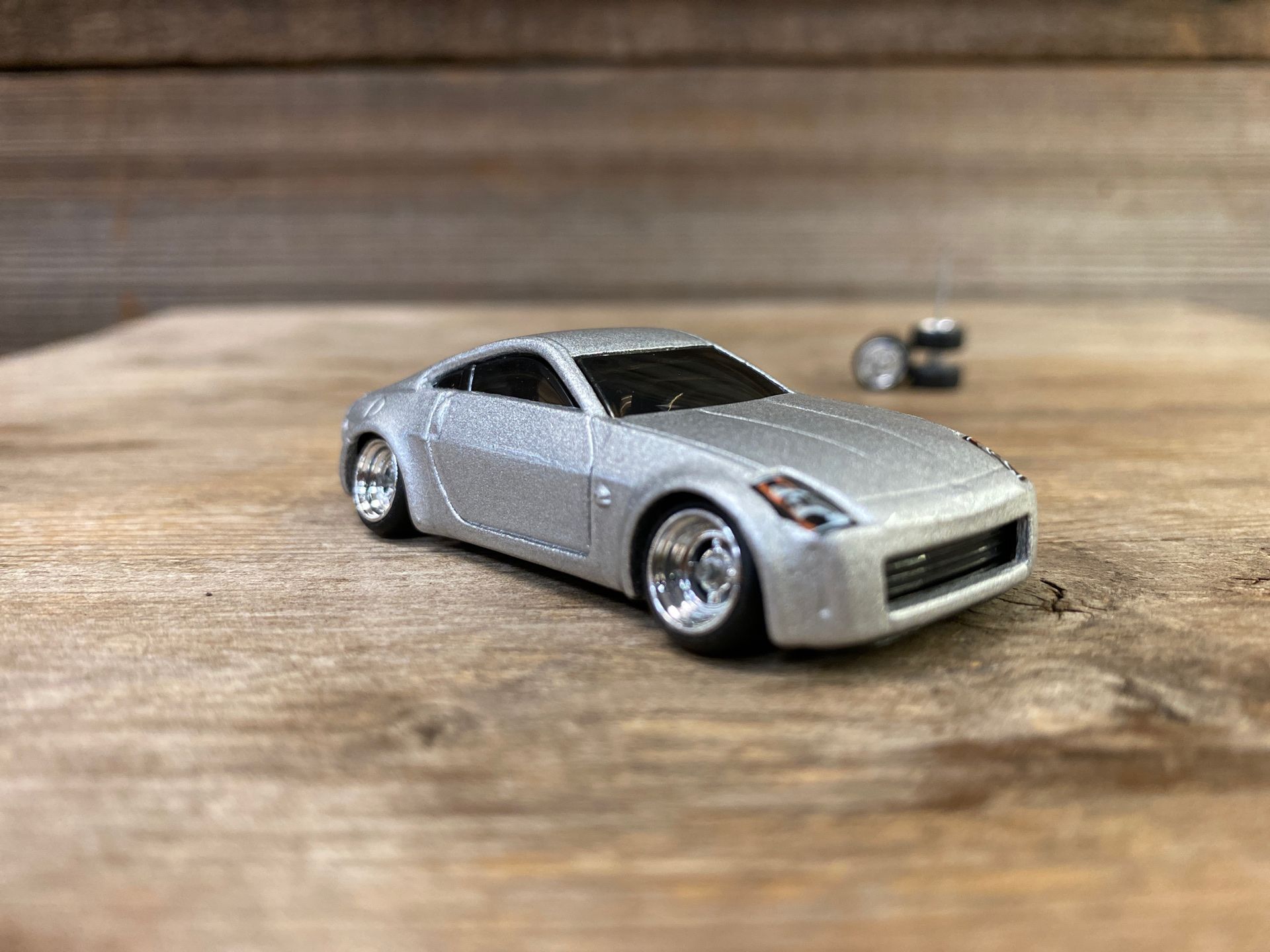 1:64 Scale Wheels (4-spoke chrome with step lip)