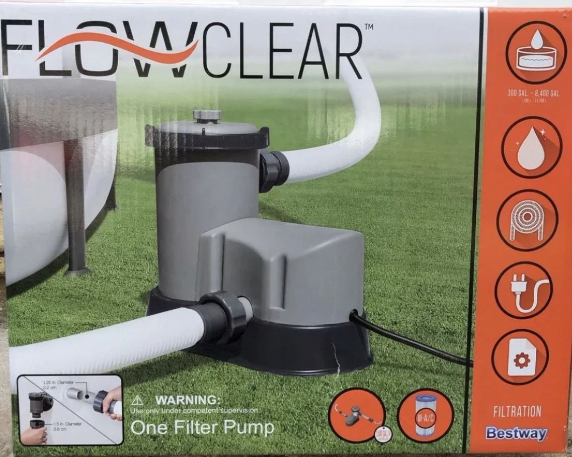 Bestway 1500 GPH Flowclear Water Filter Pump for Sale in Frisco, TX OfferUp