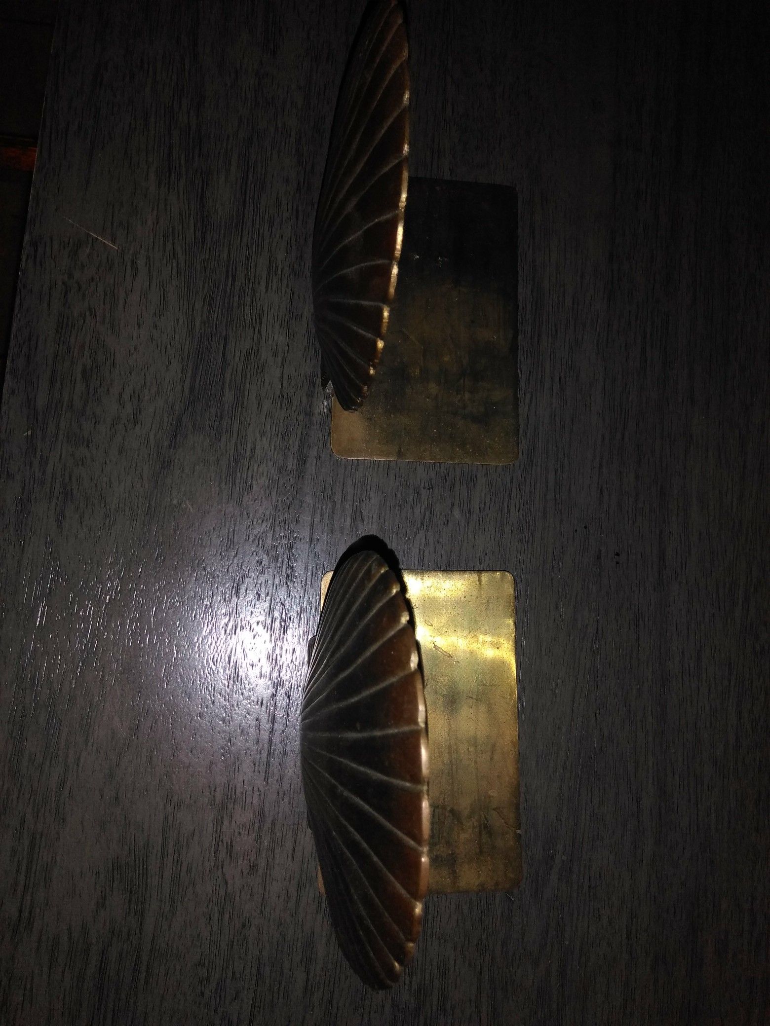 Vintage brass book ends