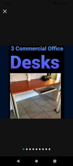3 Desks + 1 Cubicle With Partitions + File Cabinets  (Executive Commercial Office  Reception Areas (Buy 1  or  ALL) Thumbnail