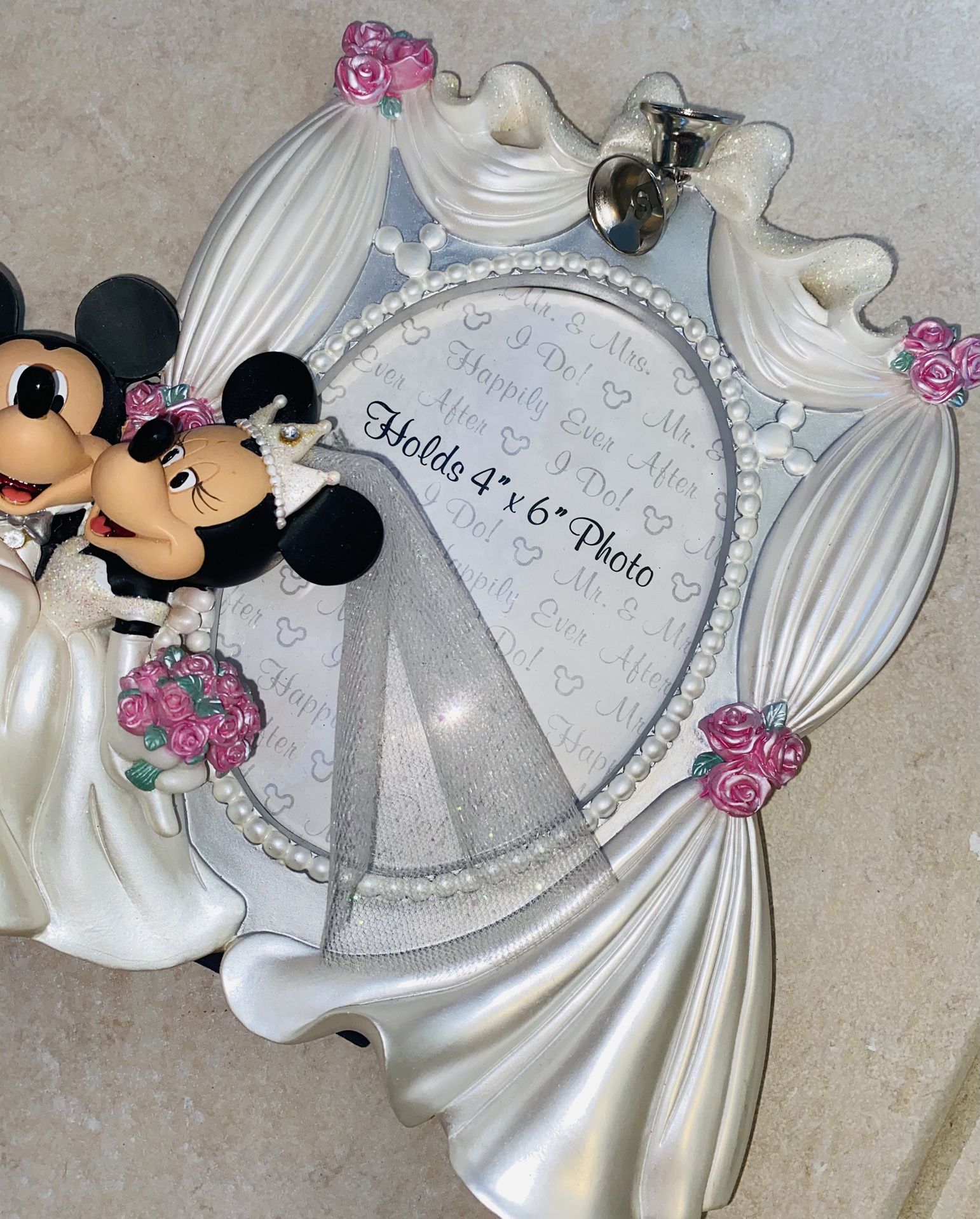 Disney Parks Exclusive Mickey Minnie Wedding Frame 3D 4" x 6