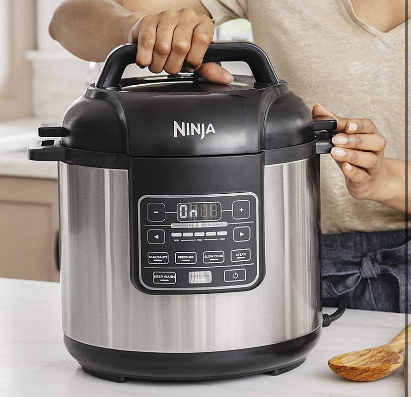 Ninja Instant PC101 1000-Watt Pressure, Slow, Multi Cooker, and Steamer with 6-Quart Ceramic Coated Pot & Steam Rack