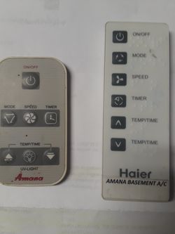 Air conditioner remote controls for Amana air conditioner Thumbnail