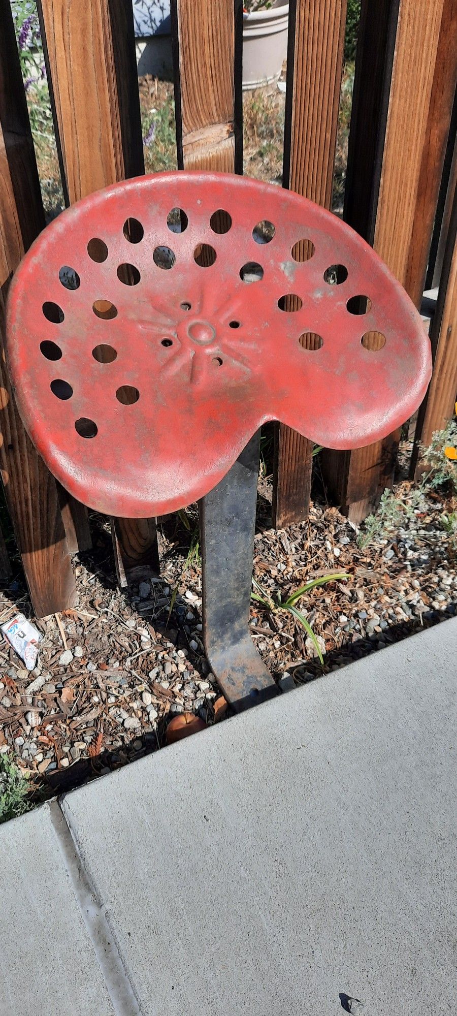 Water Pump and Tractor Seat for Garden Display Or Actual Use