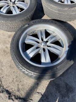 20” Wheels Rims Tires 6X139 Tahoe Denali Yukon Armada Suburban 💯🔥$250 For The Set  Thumbnail
