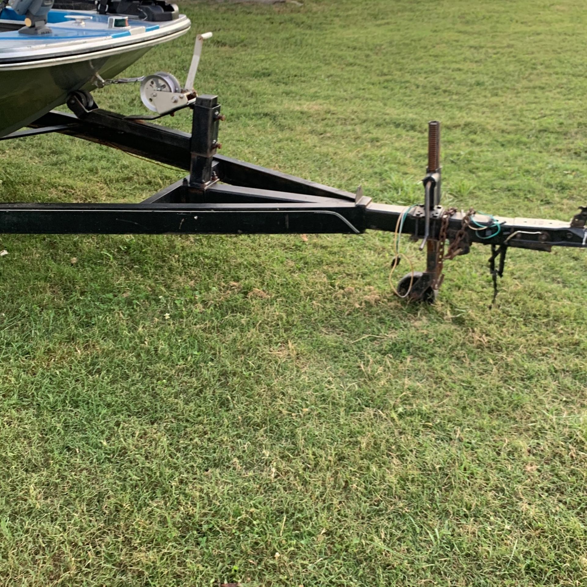 Fiberglass Boat With 50 HP Evinrude