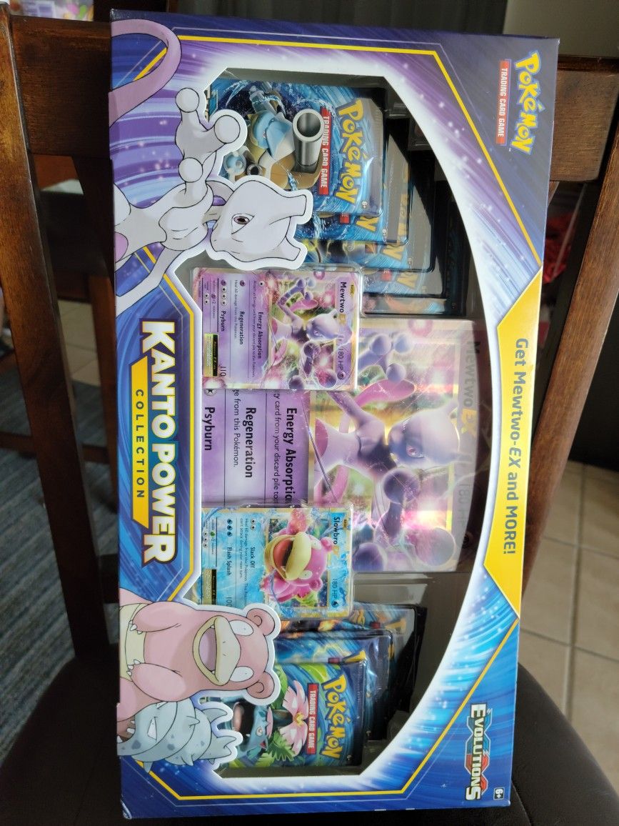Pokemon Kanto Power Collection Box Mewtwo EX XY Evolutions TCG - Factory Sealed