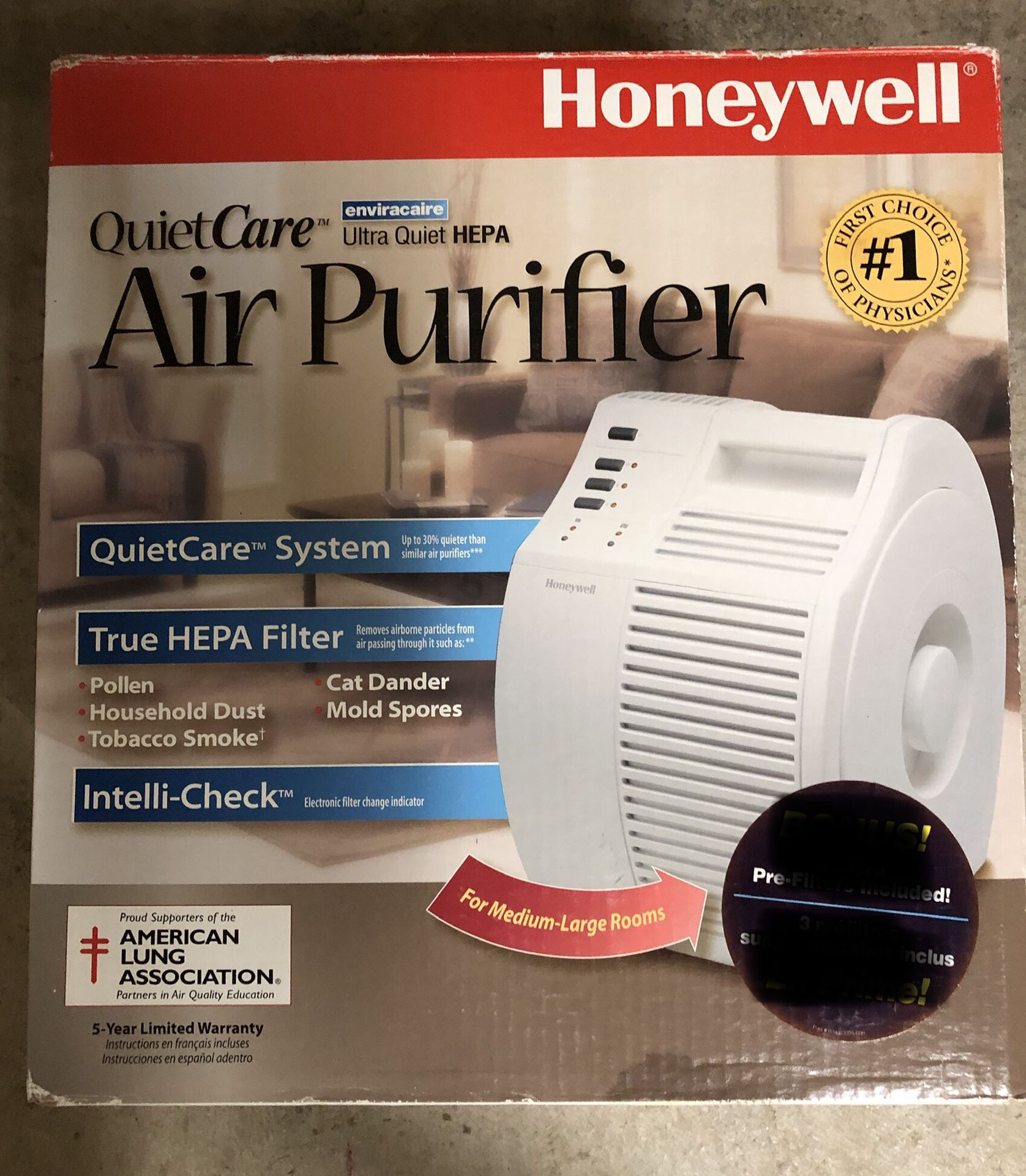Honeywell QuietCare Ultra Quiet HEPA Air Purifier Model 17000