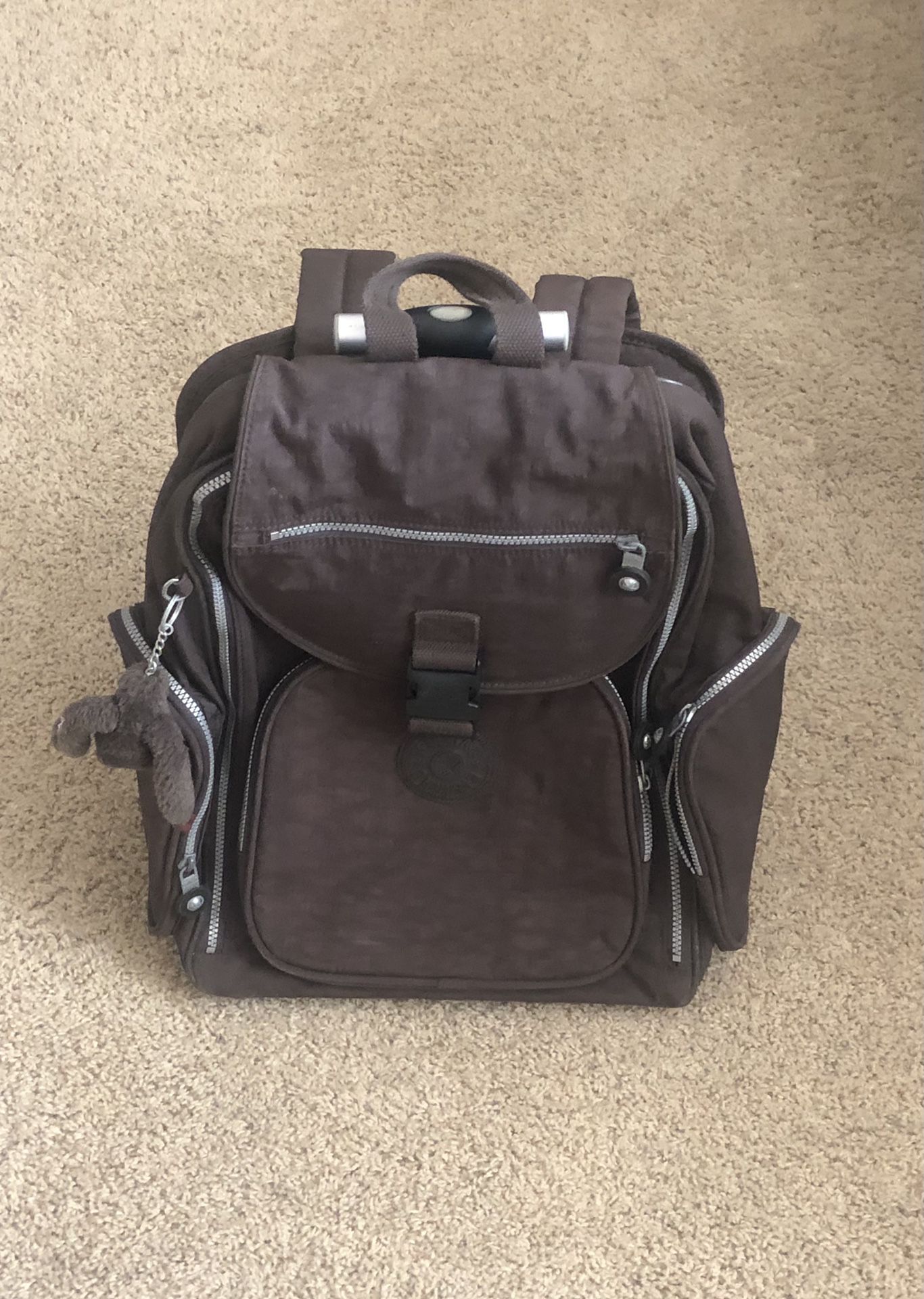Brown Kipling Rolling Backpack