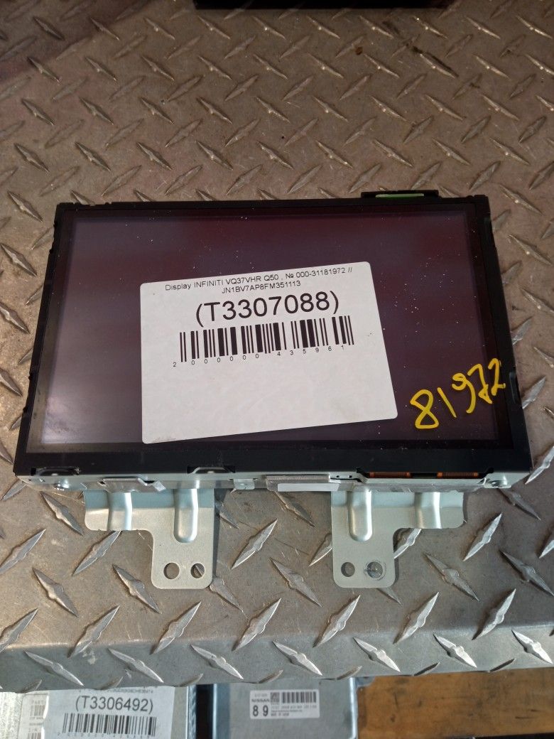 Display For 2015 Infiniti Q50 Stock 81972