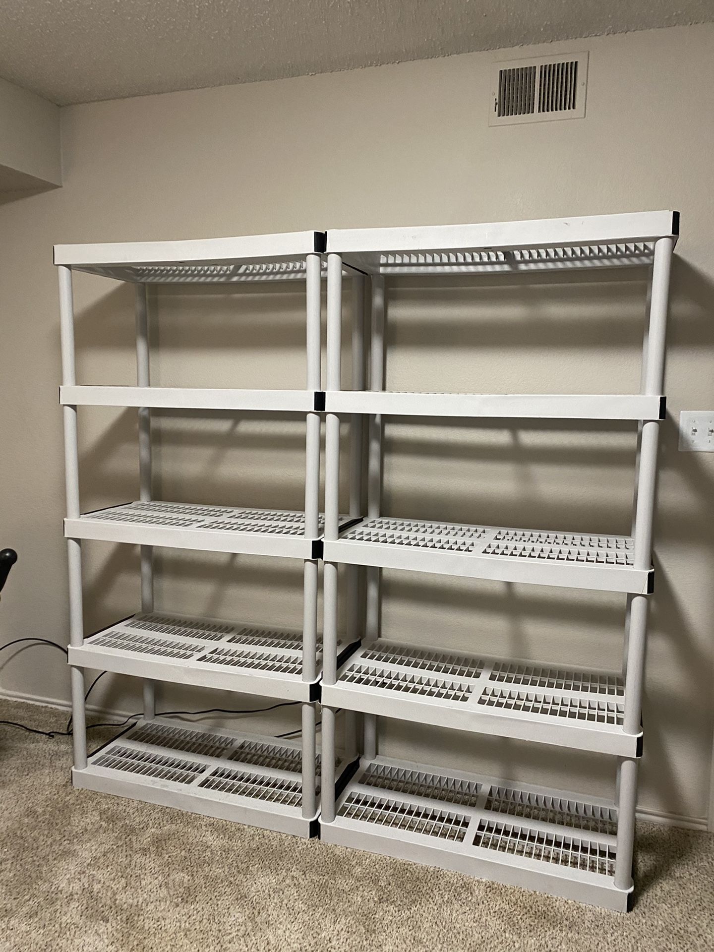 *One Left* Gray 5Tier Plastic Garage Storage Shelving Unit (36 in. W x