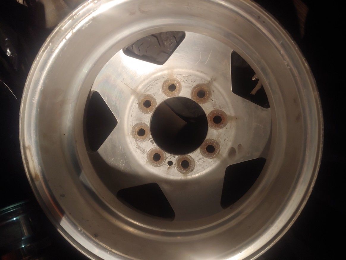 Ford Aluminum 8 Lug Dually Truck Wheel