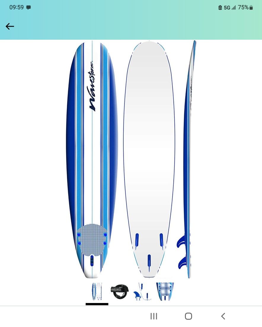 Wavestorm 10' Classic Pinline Surfboard. New