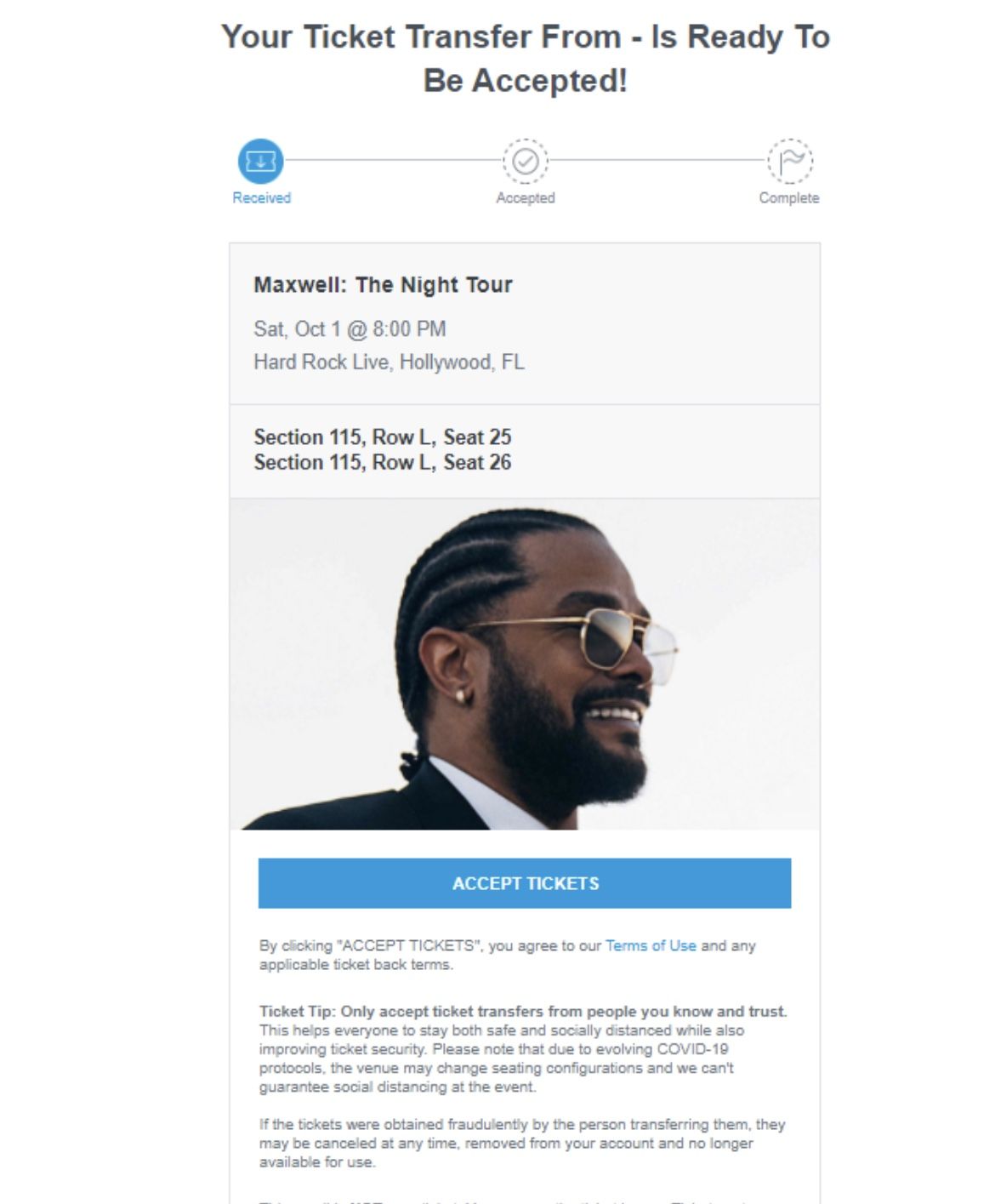 Maxwell Concert Tickets Miami