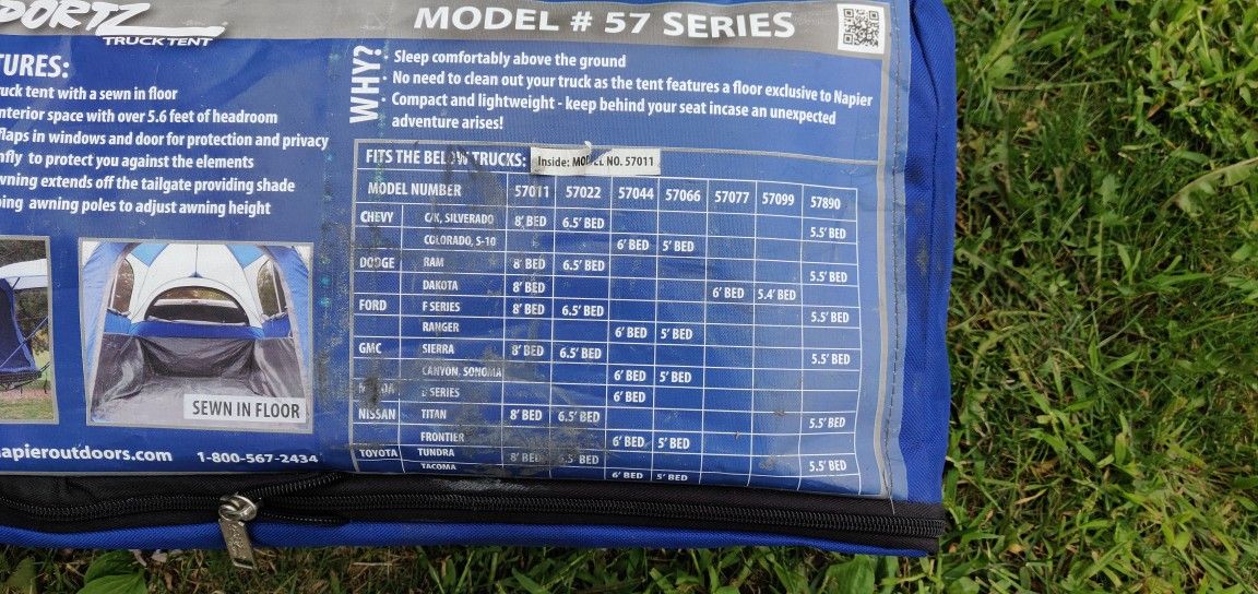 Sportz truck tent model #57 series