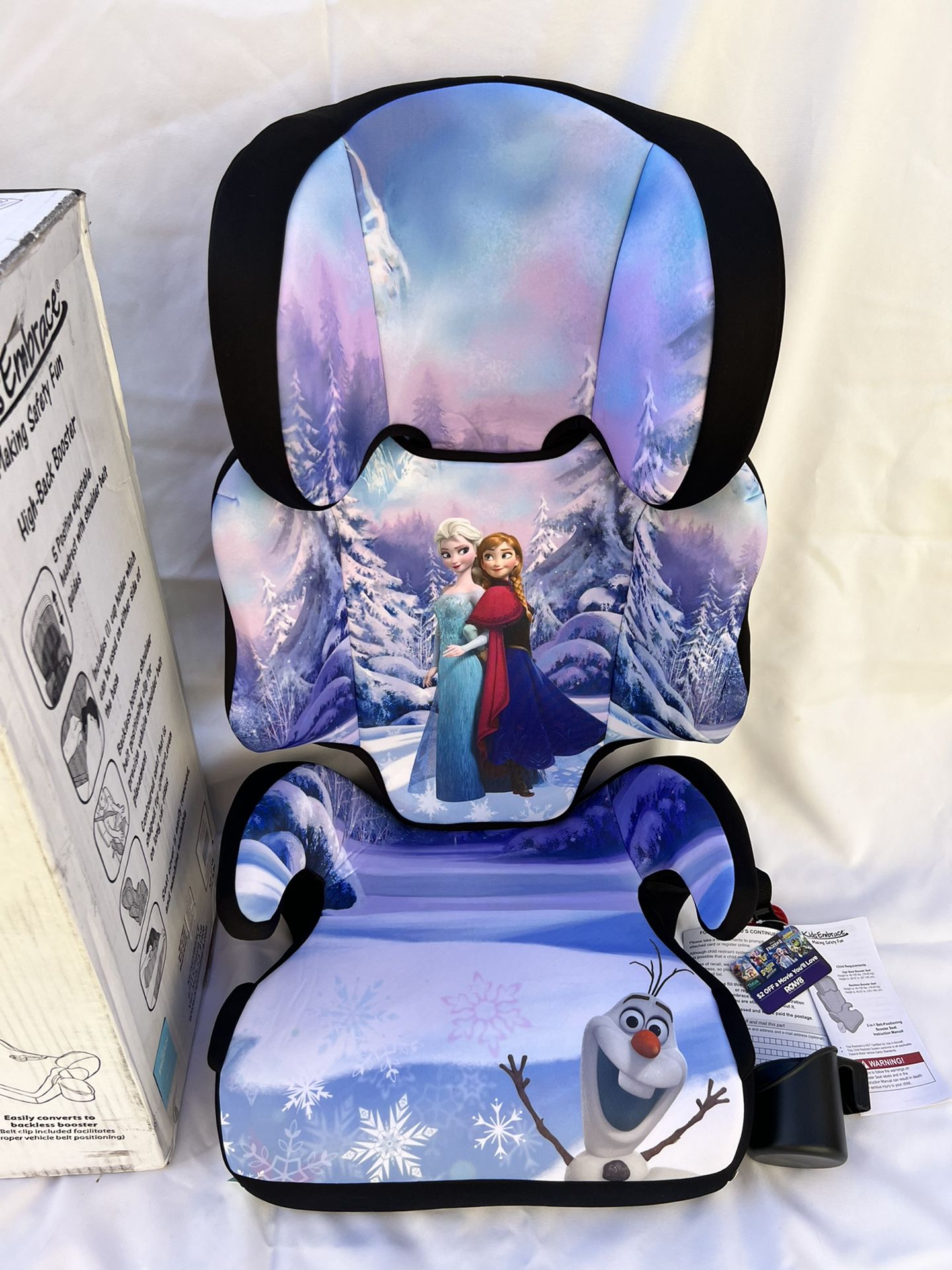 NEW with Box 2-1 Combination Carseat & Booster FROZEN Kids Embrace