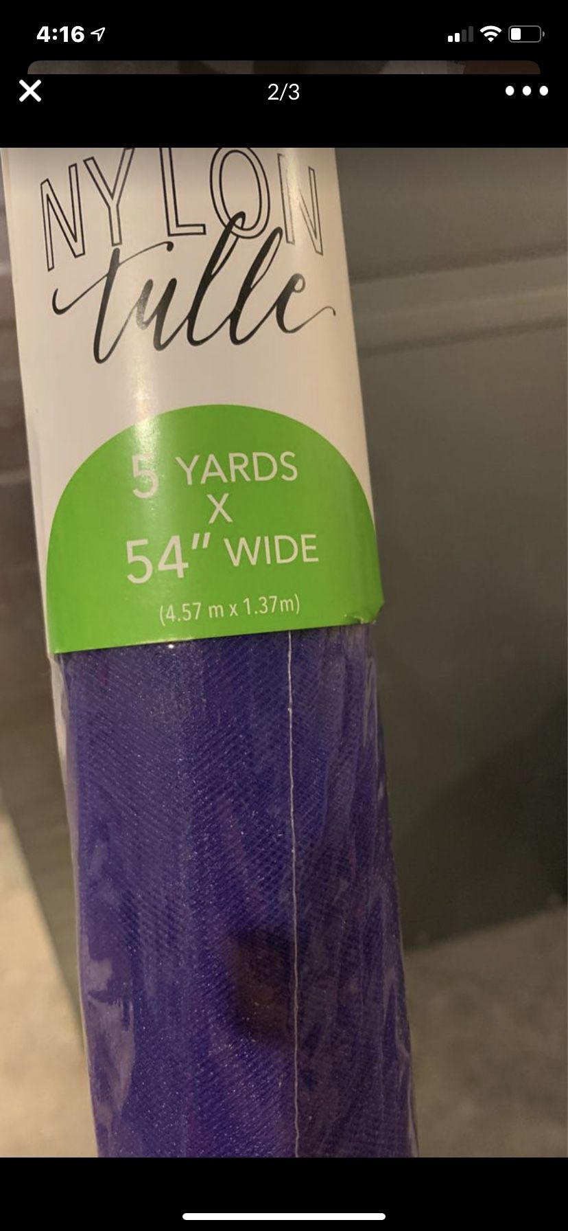 Brand new Purple nylon tulle 5 yards x 54” wide