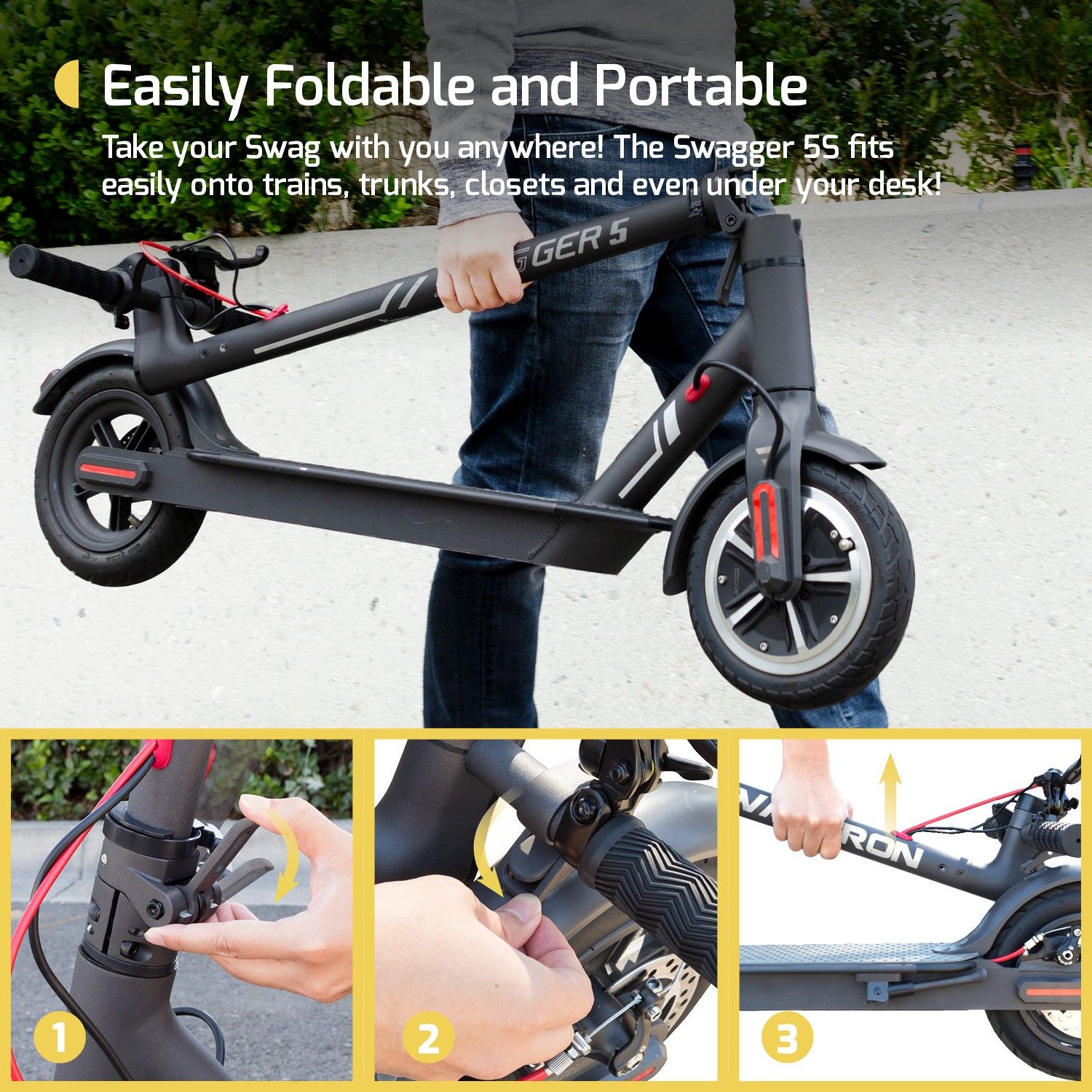 SWAGGER 5 ELITE ELECTRIC SMART SCOOTER FOLDING CITY COMMUTER