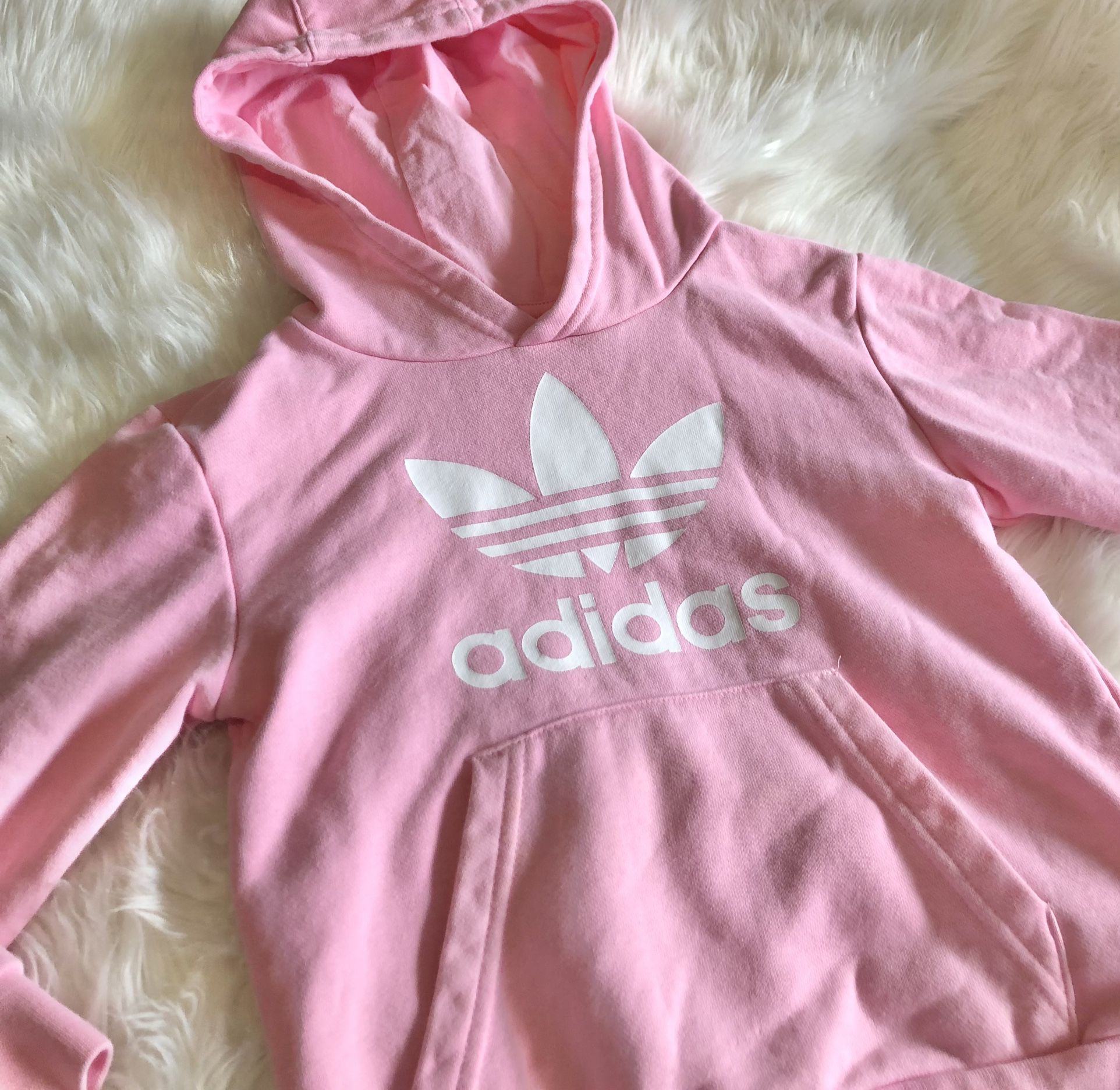 Adidas Girls Pink Hoodie *Size 5/6