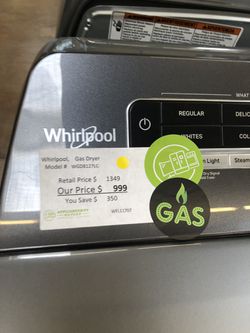 Whirlpool Gas Dryer  Thumbnail