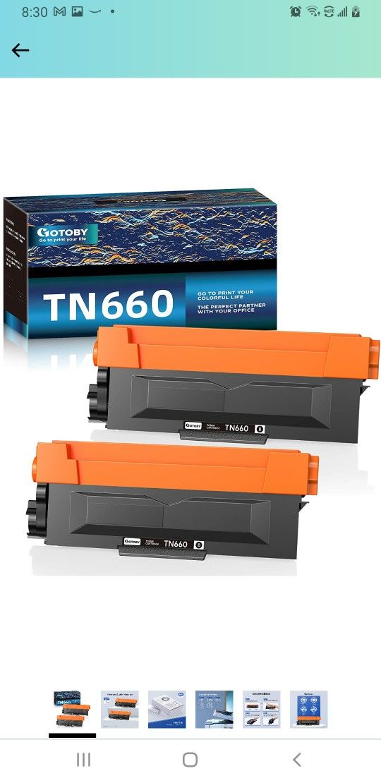 GOTOBY TN-660 TN-630 Compatible Toner Cartridge Replacement for Brother TN660 TN630 TN 660 TN 630 Work with HL-L2380DW HL-L2320D HL-L2300D HL-L2340DW