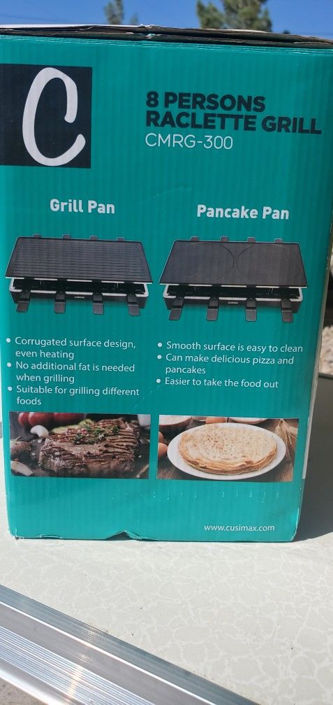 $50 CUSIMAX RACLETTE GRILL